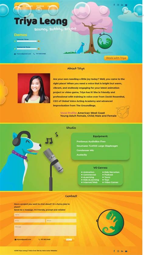 Voice Actor Web Design Websites for Voice Over Talent