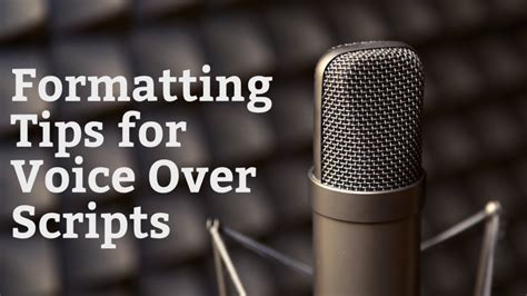 Voice Over Audio Script Format Tip Save Time eLearning Industry