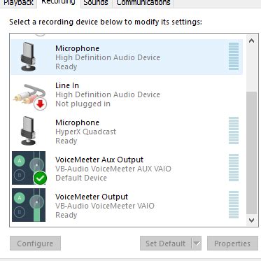 Voicemeeter input and output switched.  Switch to MME Device, 2. They're correct.  Oct 4, 202...