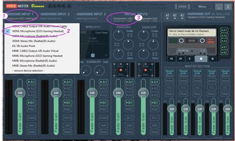 Voicemeeter setup.  This package installs the 3 versions: Follow user manual st...