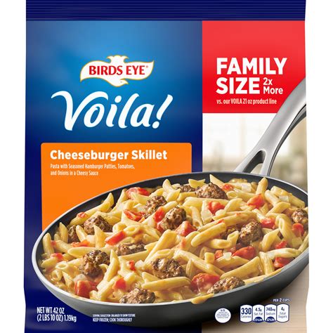 Voila frozen meals. With just a skillet and 15 minutes, you can prepare this delicious Voila! ® meal made with high-quality ingredients. Sausage, red & green bell peppers, and penne pasta in a zesty marinara sauce. No artificial flavors. Skillet to table in minutes. Available Sizes: 
