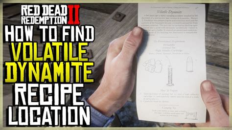 Volatile dynamite rdr2. Hunting Hunting items are items that help players while hunting. Some of the craftable items belonging to this category are much better than the ones found in regular shops, making hunting considerably easier. Potent Predator Bait 1 x Gritty Fish Meat, 1 x Blackberry Attracts pristine predators in the vicinity Obtained automatically at the ... 