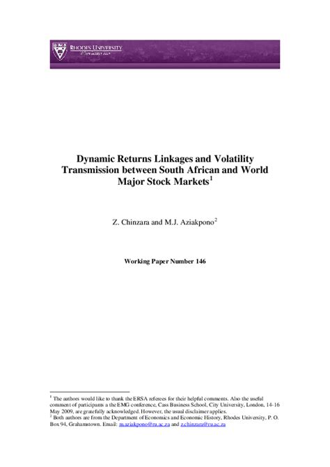 Volatility and Linkages in African Equity Markets