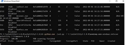 Volatility windows plugins.  Communicate - If you have documentation, patches, id...