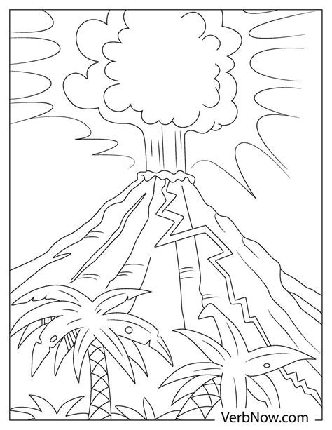 Volcano Coloring Pages Printable Get Coloring Pages