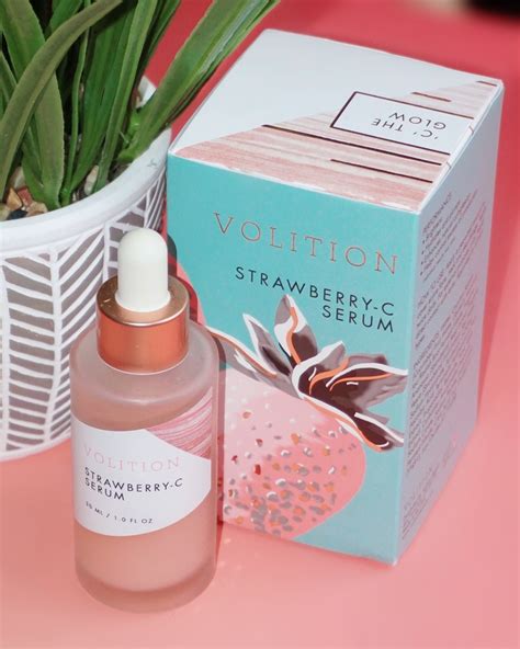 Volition beauty. Strawberry-C™ Brightening Serum. Reveal plump, radiating skin while diminishing fine lines and wrinkles with this strawberry infused serum! Helping to improve hydration levels while brightening up your complexion, revitalize your skin while radiating a soft glow. This sweet skincare solution will never be out of season! 30 ml/1 fl oz. 