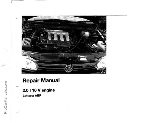 Volkswagen 2 0 16v abf engine workshop service repair manual. - Gerrit krol, werken op het snijpunt.