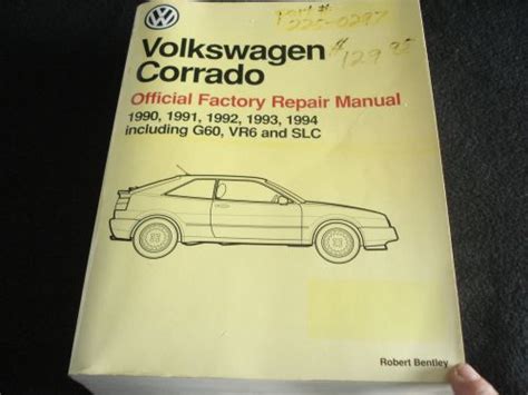 Volkswagen corrado official factory repair manual 1990 1994 by volkswagen of america 2012 01 05. - Manual craftsman 12 inch band saw.