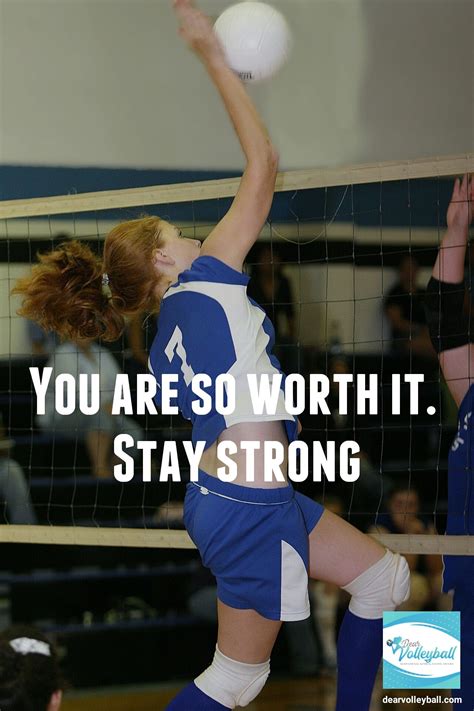 Volleyball quotes short. Become the best version of yourself. Dream big. Train hard. Love volleyball. Be strong and courageous and 54 short quotes on DearVolleyball.com. Be strong and courageous. Dont stop until you're proud and 54 inspirational quotes on DearVolleyball.com. Don't stop until you are proud. I will not stop until I'm remembered. 