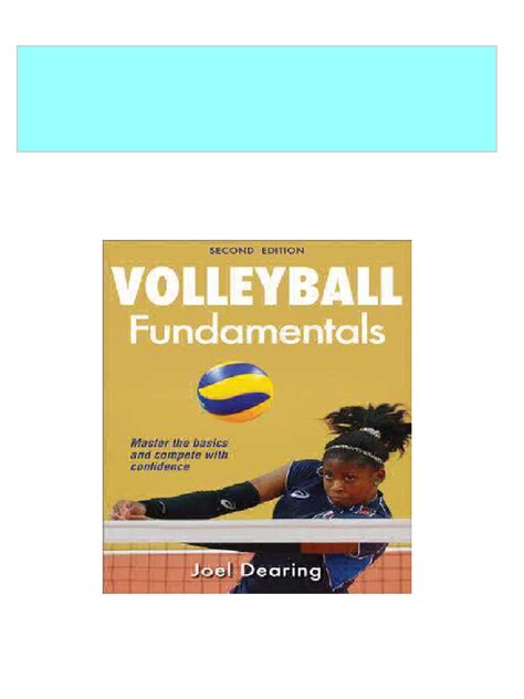 Read Volleyball Fundamentals2Nd Edition Sports Fundamentals By Joel Dearing