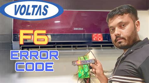 Voltas split ac error code f6.  If your unit displays any of these codes, th...
