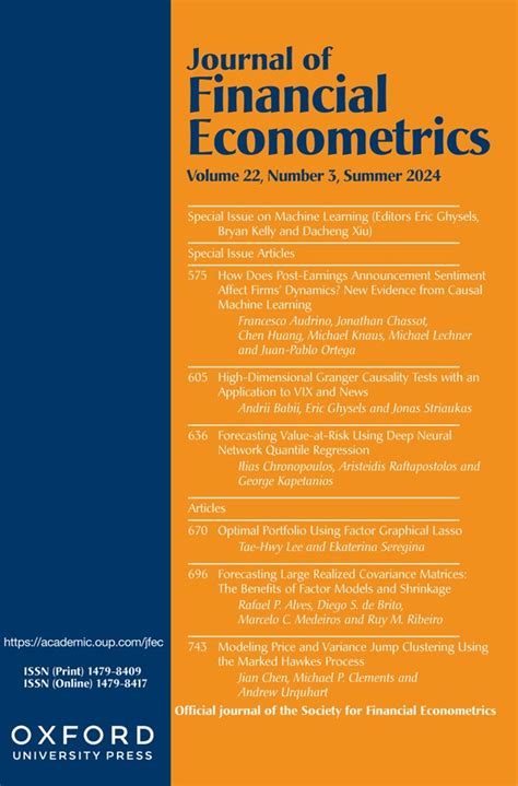 Volume 26 Issue 1 The Econometrics Journal Oxford Academic