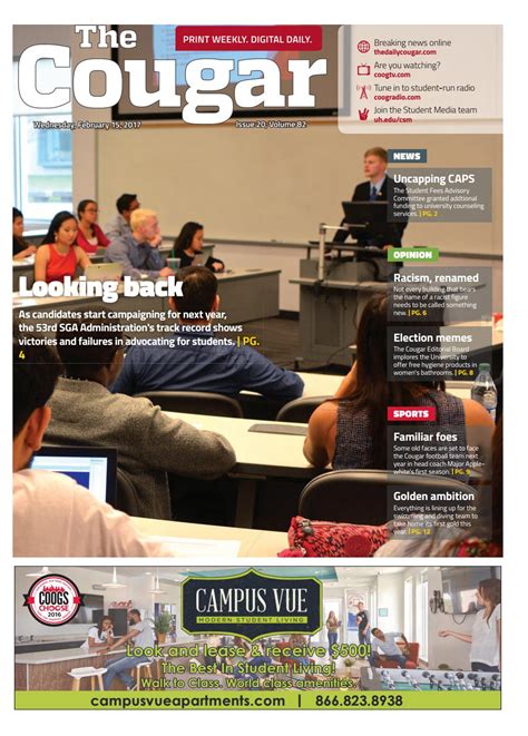 Volume 82 Issue 13 by The Cougar - Issuu