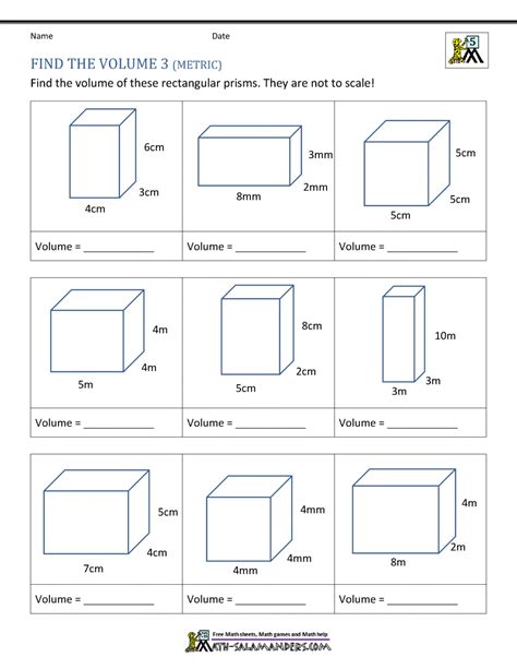 Volume Worksheets Free Distance Learning Worksheets And More Commoncoresheets