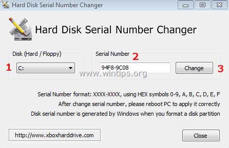 Volume id changer.  Download Hard Disk Serial Number Changer. exe and select...