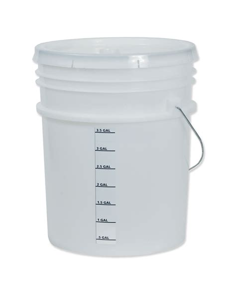 Volume of 5 gallon bucket. For example: You want to make a 5 gallon solution to use in a mop bucket. You want it diluted 1-10 because that’s what the instructions indicate for your particular use. To calculate how much product to put into the mop bucket you take 5 gallons and divide it by the total number of parts, which is 11 (1 part product + 10 parts water). 