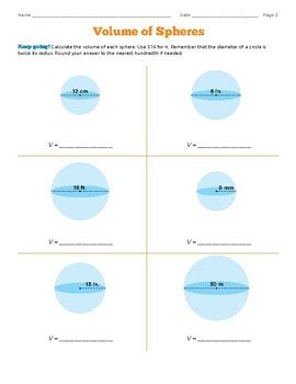 Volume of Spheres by Doffy School TPT