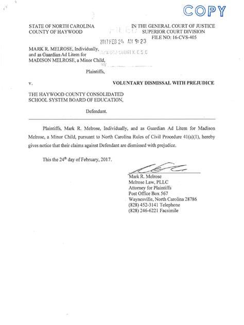 Voluntary dismissal with prejudice.  Based on Mary Morgan, Halliburton appea...
