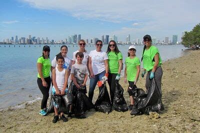 Volunteers clean up trash along Biscayne Bay as part of 41st Baynanza at Pelican Harbor Marina