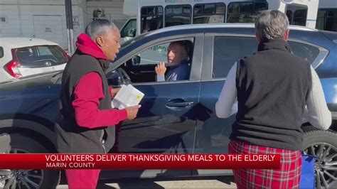Volunteers deliver Thanksgiving meals to the elderly in Marin County