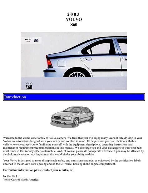 Volvo 2003 s60 manuale utente gratuito. - Student solutions manual for calculus early transcendentals single variable.
