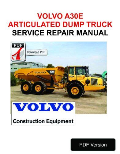 Volvo a30e articulated dump truck full service repair manual. - Contact avec l'afrique noire par le hoggar..
