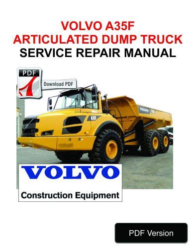 Volvo a35f articulated dump truck service repair manual instant. - Jeann d'arc e il suo doppio.