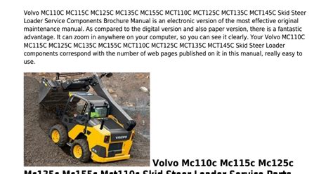 Volvo mc110c mc115c mc125c mc135c mc155c mct110c mct125c mct135c mct145c skid steer loader service parts catalogue manual instant. - Chapter 12 molecular genetics study guide.