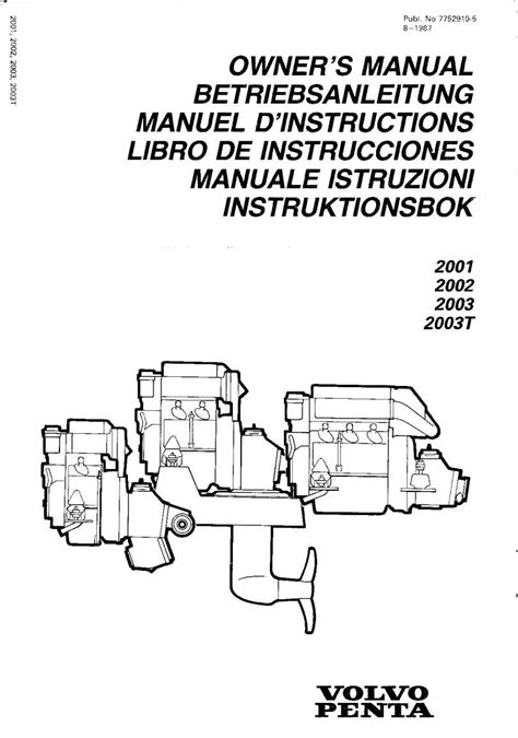 Volvo penta 2003 manual.  It details the procedures for disassembling components ...