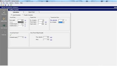 Volvo penta propeller calculator