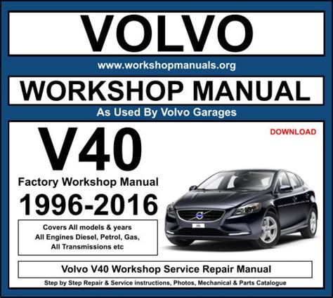 Volvo s40 and v40 service and repair manual free download. - Manual repair system hydrolik forklif toyota.