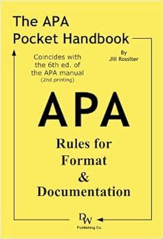 Von jill rossiter das apa pocket handbook regeln zur formatdokumentation entsprechen der 6. - Manuale della soluzione di meccanica dei fluidi bianca.