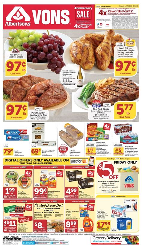 Vons sale ad. Business Delivery, Coinstar, debi lilly design™ Destination, Floral Delivery, Grocery Delivery, Redbox, Same Day Delivery, Western Union, Wedding Flowers, COVID-19 Vaccine Now Available, DriveUp & Go™, Gift Card Mall, Vons Gift Cards, AmeriGas Propane, Bakery and Deli Order-Ahead, Rug Doctor, Coinme, Bitcoin Sold in Coinstar, … 