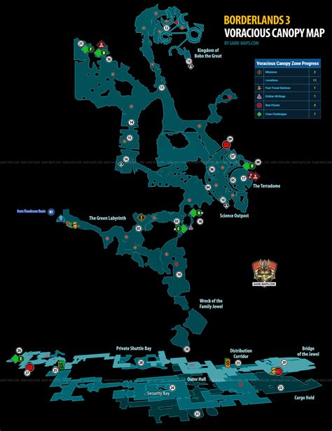 Here are all of the Borderlands 3 Floodmor Basin challenge locations on Eden-6. Check out the completed area map below, as well as individual images for each challenge location. There are several .... 