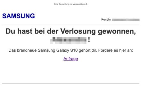 Vorsicht Abofalle: Haben Sie das neue Samsung Handy gewonnen?