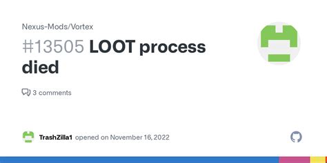 Vortex loot process died. Vortex is designed to be intuitive and user-friendly, and its integration with Loot is no exception. Vortex allows for Load Order sorting by installing Loot.exe as a plugin. This means that Vortex users can now easily sort mods using Loot without leaving the Vortex application. When you install, update or sort your mods, Vortex automatically ... 