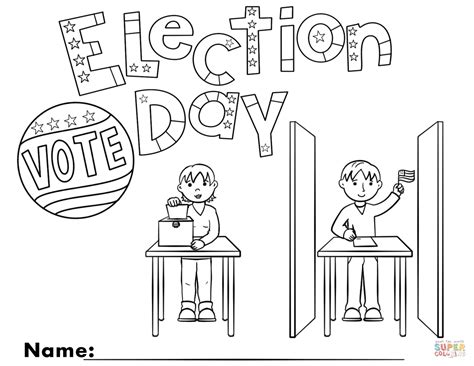 Vote Coloring Pages