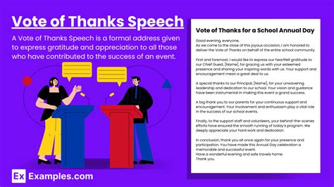 Vote of thanks for annual certificate awarding script.  Speech Script: Vote Of Thanks...