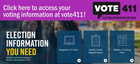 Voter411 - VOTE411 Voter Guide. Use My Location Enter My Address. Or, browse information on 9,420 races and 20,394 candidates . Note: Your address is ONLY used to generate your sample ballot.