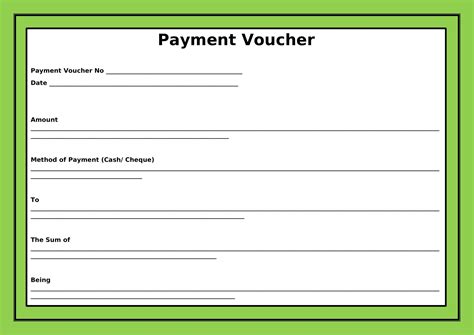 Voucher Templates Word Excel Formats