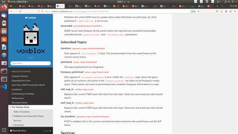 Voxblox documentation. .  ...