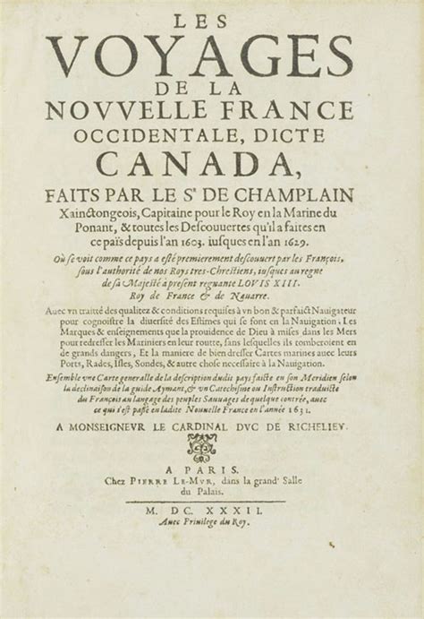 Voyages de la novvelle france occidentale, dicte canada. - Political science a guide to reference and information sources reference.