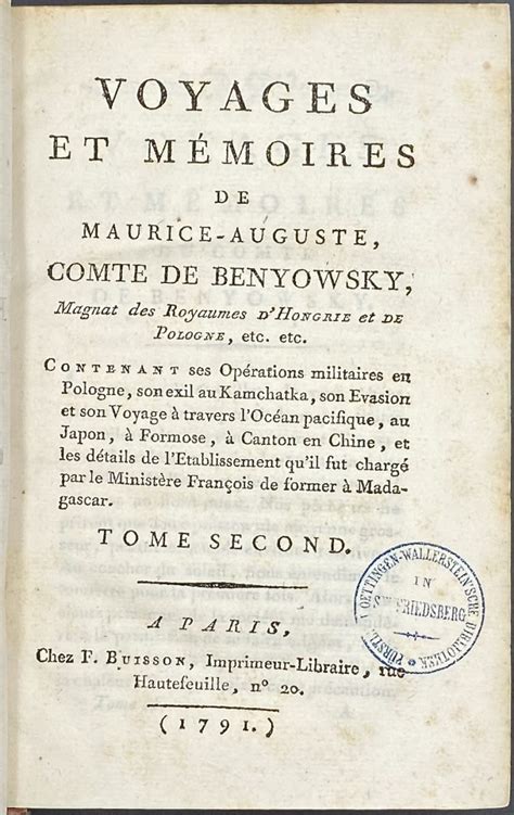 Voyages et mémoires de maurice auguste, comte de benyowsky. - Daewoo matiz handbuch zum kostenlosen download.