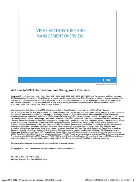 Vplex operations and management student guide. - Manuale d operatore del trattore fiat 615.