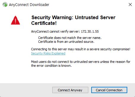 Vpn untrusted server certificate.  Either save the root cert (under the Certifi...