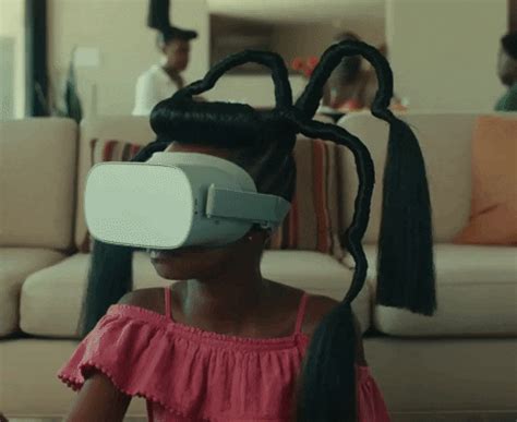 Happy african american brother and sister playing with vr headsets on sofa, copy space, slow motion. HD . Brother and sister playing with tablet. 4K ... Details closeup young teenager girl playing on a PSP and using a virtual reality glasses in her bedroom after a hard. 4K. 