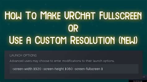 Nov 3, 2021 · Changing the screen resolution. Go to the Steam library and select VRchat. Right click and select “Properties”. In this menu, in the “General” tab, we need the “Launch Options” line. Instead of 1920 and 1080, you can enter the current screen resolution of the monitor. After writing the command, click on the cross and start VRchat. . 
