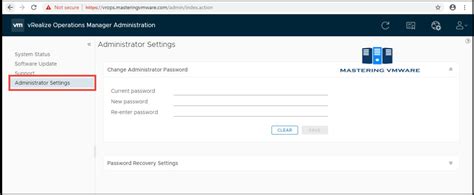 Vrops password locked.  Update the admin Password To update or change the admin password i...
