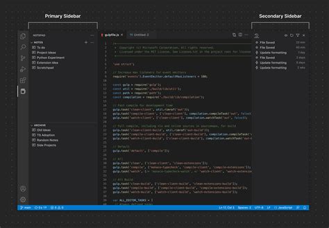 Vscode multiple sidebars.  That will open up a second side panel (on the opposit...