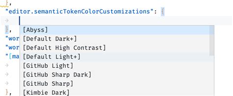 Vscode semantictokencolorcustomizations